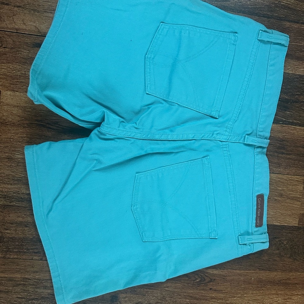 Calvin Klein Jeans Aqua Blue Men's Shorts - Picture 3 of 9